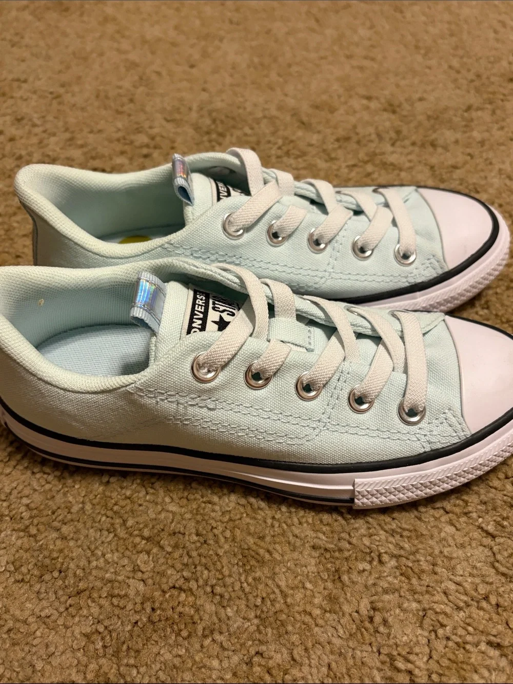 Converse Kids Low Top Sneakers in Mint Green